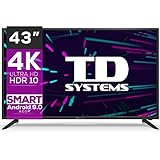Smart TV 43 Pulgadas 4K HDR10 - Televisores 3 años de garantía, Android 9.0 (AOSP), 3X HDMI, 2X USB - TD Systems 43DG12US