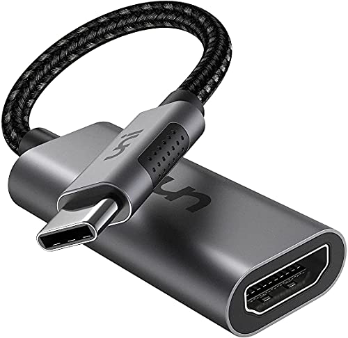uni Adaptador USB C a HDMI (4K@60Hz), Adaptador Thunderbolt 3 a HDMI, Compatible con MacBook Pro/Air, iPad Pro, Surface Book 2, DELL XPS 13/15, Galaxy S21/S20, etc.