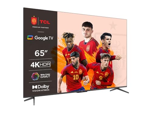 TCL 65P739 - Smart TV 65' con 4K HDR, Ultra HD, Google TV, Motion Clarity, Game Master, Dolby Vision y Atmos, Google Assistant Incorporado & Compatible con Alexa