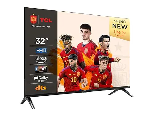 TCL 32SF540-32' FHD Smart TV - HDR & HLG-Dolby Audio-DTS Virtual X/DTS-HD-Metal Bezel-Less-Dual-Band WiFi 5-with Fire OS 7 System
