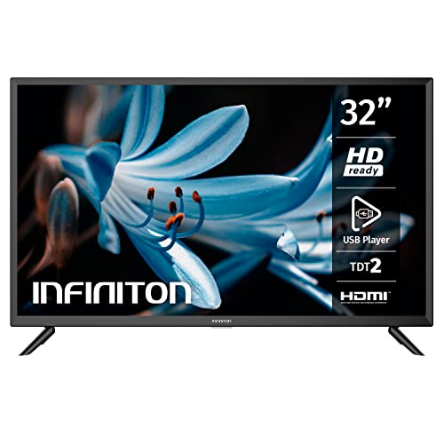 TV LED INFINITON 32' INTV-32 HD Ready - Reproductor y Grabador USB, 3X HDMI