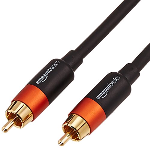 Amazon Basics - Cable de audio digital coaxial (2,4 m), Negro