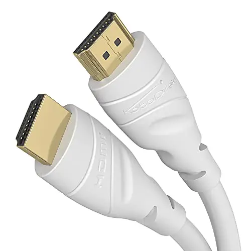 KabelDirekt – Cable HDMI 4K con blindaje A.I.S. – 15m (4K@60Hz para una espectacular experiencia Ultra HD – High Speed con Ethernet, Blu-ray/PS4/PS5/Xbox Series X/Switch, blanco)