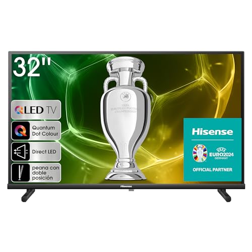 Hisense TV 32A5KQ - QLED Quantum Dot Colour, Smart TV de 32 Pulgadas, DTS HD, Modo Juego, Entrada Tipo C, Peana con Doble posición, función Compartir en el televisor (2023)