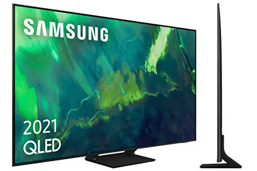 Samsung QLED 4K 2021 55Q70A - Smart TV de 55' con Resolución 4K UHD, Procesador QLED 4K con Inteligencia Artificial, Quantum HDR10+, Motion Xcelerator Turbo+, OTS Lite y Alexa Integrada