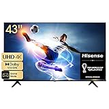 Hisense 43A6EG (43 Pulgadas) 2022 Series - Smart TV 4K UHD con Dolby Vision HDR, DTS Virtual X, Freeview Play, Alexa Built-in, Bluetooth (Nuevo 2022), Black