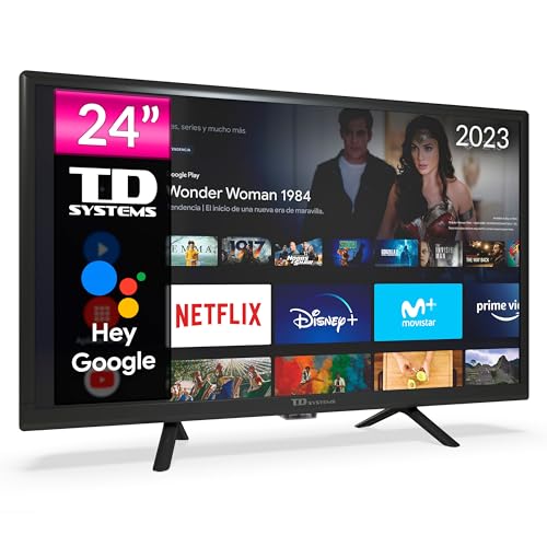 TD Systems - Smart TV 24 Pulgadas Led HD, televisor Hey Google Official Assistant, Control por Voz, Android 11 - PRIME24X14S