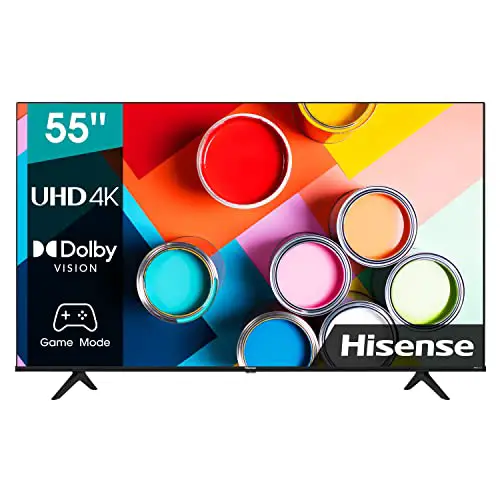 Hisense 55A6EG 2022 Series - Smart TV 4K UHD con Dolby Vision HDR, DTS Virtual X, Freeview Play, Alexa Built-in, Bluetooth (Nuevo 2022), Negro (Black), 55 Pulgadas