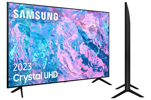 SAMSUNG TV Crystal UHD 2023 55CU7105 - Smart TV de 55', Procesador Crystal UHD, Gaming Hub, Q-Symphony, Diseño AirSlim y Contrast Enhancer con HDR10+