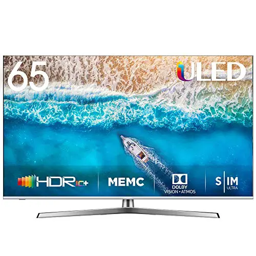 Hisense H65U7BE - Smart TV ULED 65' 4K Ultra HD con Alexa Integrada, Bluetooth, Dolby Vision HDR, HDR 10+, Audio Dolby Atmos, Ultra Dimming, Smart TV VIDAA U 3.0 IA, mando con micrófono