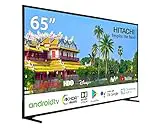 Hitachi 65HAK5450, Android Smart TV 65 Pulgadas, 4K Ultra HD, HDR10, Dolby Vision, Bluetooth, Google Play, Chromecast Integrado, Compatible con Google Assistant, Dolby Atmos