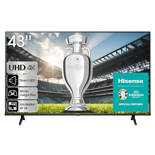 Hisense TV 43A6K - UHD 4K Smart TV de 43 Pulgadas Televisor, Dolby Vision, Modo Juego Plus, DTS Virtual X, Control por Voz televisor (2023)