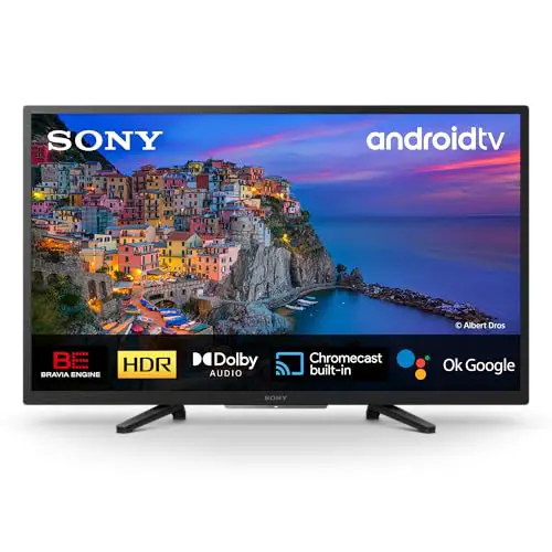 Sony BRAVIA KD32W804 - Smart TV 32 Pulgadas HD Ready (Alto Rango Dinámico HDR, Android TV) Negro, Modelo 2022