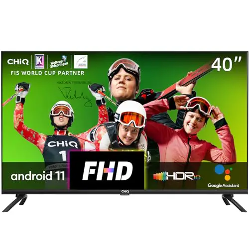 CHiQ TV Smart TV LED L40G7L 40', FHD, Android 11, Frameless TV, Netflix, Prime Video, Youtube, HDR10, WiFi Dual Band 2.4/5G, Bluetooth5.0, Chromecast, Google Assistant, Modelo 2022