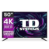 Smart TV 43 Pulgadas 4K HDR10 - Televisores 3 años de garantía, Android 9.0 (AOSP), 3X HDMI, 2X USB - TD Systems 43DG12US