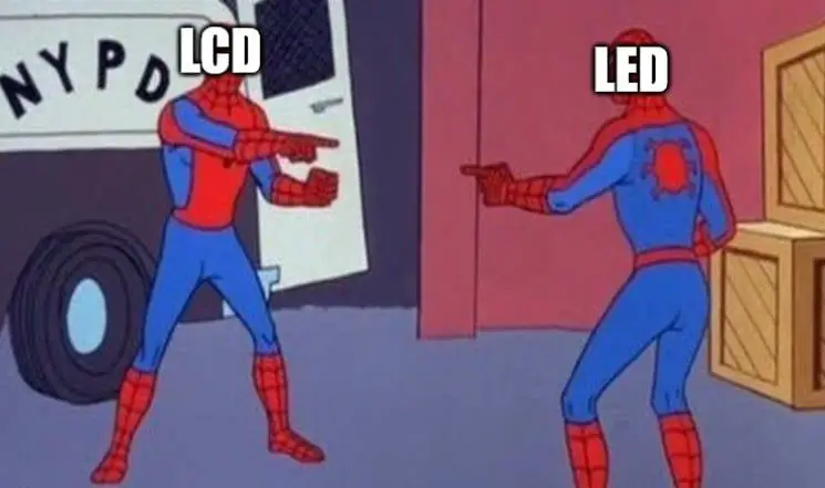 Las pantallas LCD y LED son realmente iguales...