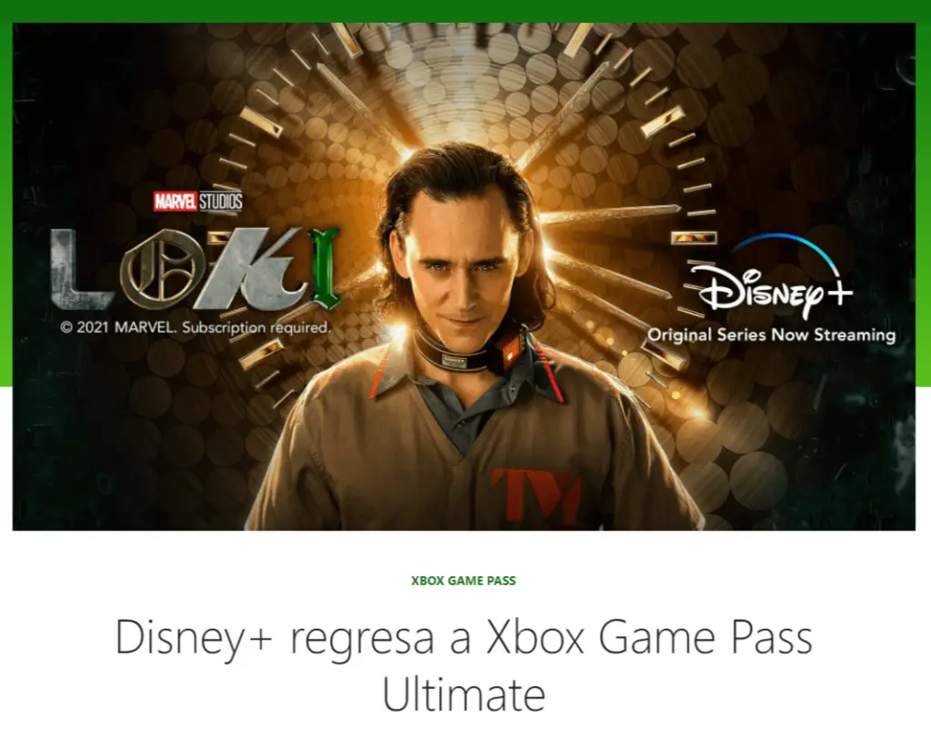 Xbox Game Pass Ultimate incluye Disney+ como promoción