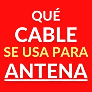 ¿Qué cable se usa para antena satelital?