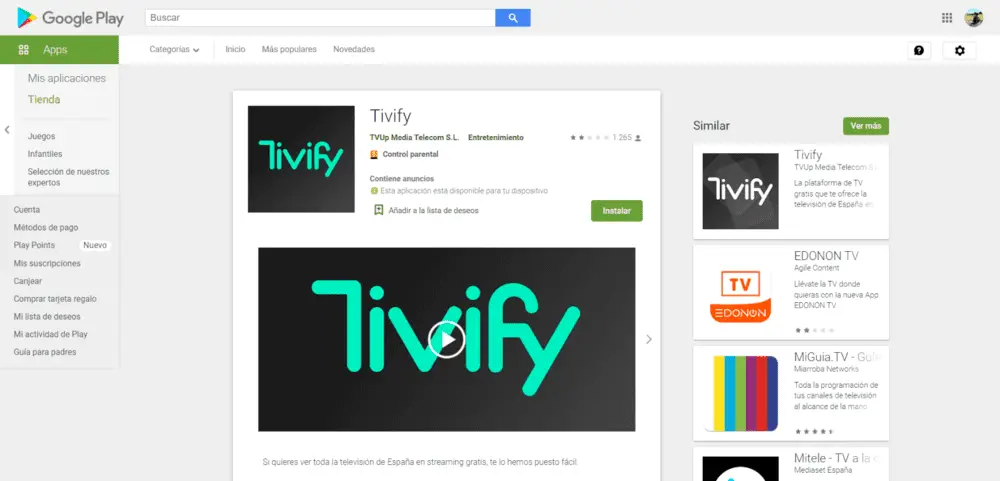 Aplicación de Tivify para ver canales online en tu smartphone o Smart TV